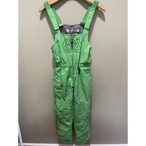 686 Recess Insulated Bib Snowboard Pants, Boys/Youth Small Trippy Green EUC